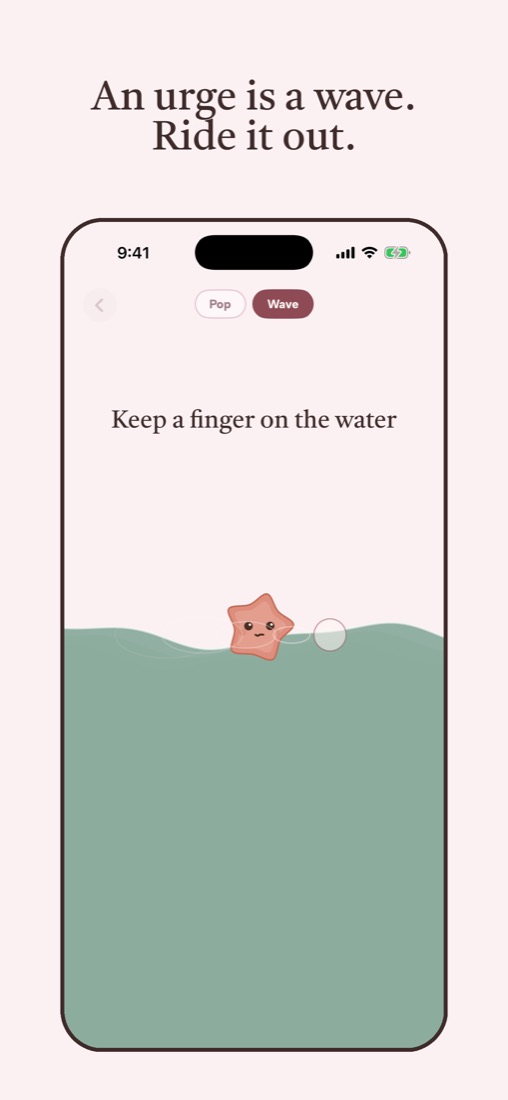 The urge wave: keep a finger on the water